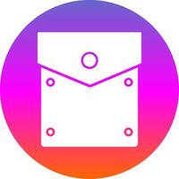 Pocket Square Glyph Gradient Circle Icon vector
