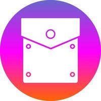 Pocket Square Glyph Gradient Circle Icon vector