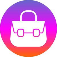 Shoulder Bag Glyph Gradient Circle Icon vector