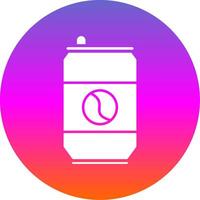 Soda Can Glyph Gradient Circle Icon vector
