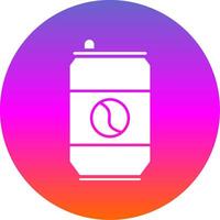 Soda Can Glyph Gradient Circle Icon vector