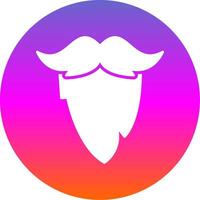 Moustache Glyph Gradient Circle Icon vector