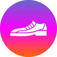 Formal Shoes Glyph Gradient Circle Icon vector