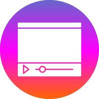 Online Streaming Glyph Gradient Circle Icon vector