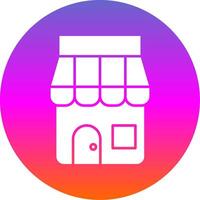 Shop Glyph Gradient Circle Icon vector