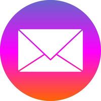 Email Glyph Gradient Circle Icon vector