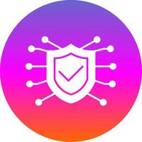 Online Security Glyph Gradient Circle Icon vector