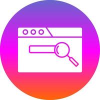 Web Search Glyph Gradient Circle Icon vector