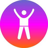 Cheer Up Glyph Gradient Circle Icon vector