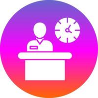 Break Glyph Gradient Circle Icon vector