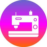 Sewing Machine Glyph Gradient Circle Icon vector