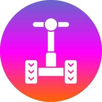 Segway Glyph Gradient Circle Icon vector