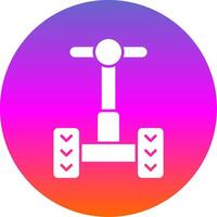 Segway Glyph Gradient Circle Icon vector