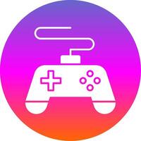 Game Console Glyph Gradient Circle Icon vector