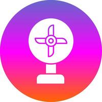 Fan Glyph Gradient Circle Icon vector