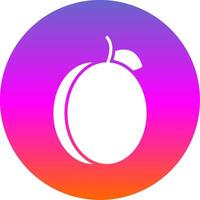 Plum Glyph Gradient Circle Icon vector