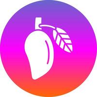 Mango Glyph Gradient Circle Icon vector