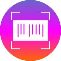 Barcode Glyph Gradient Circle Icon vector