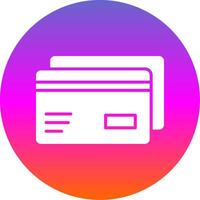 Credit Card Glyph Gradient Circle Icon vector