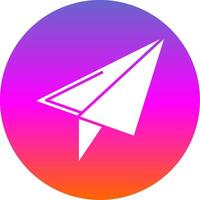 Paper Plane Glyph Gradient Circle Icon vector