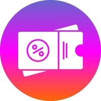 Voucher Glyph Gradient Circle Icon vector