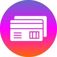 Credit Card Payment Glyph Gradient Circle Icon vector