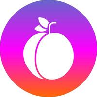 Peach Glyph Gradient Circle Icon vector