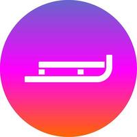 Sled Glyph Gradient Circle Icon vector