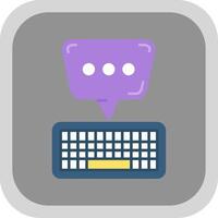 Keyboard Flat Round Corner Icon vector