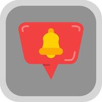 Bell Flat Round Corner Icon vector