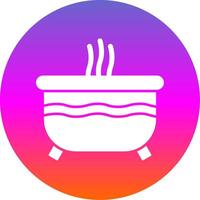 Hot Tub Glyph Gradient Circle Icon vector