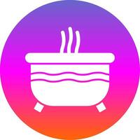 Hot Tub Glyph Gradient Circle Icon vector