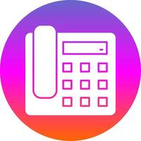 Telephone Glyph Gradient Circle Icon vector