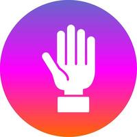 Hand Glyph Gradient Circle Icon vector