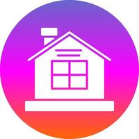 House Glyph Gradient Circle Icon vector