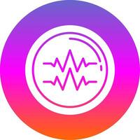 Sound Beats Glyph Gradient Circle Icon vector