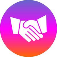 Hand Shaking Glyph Gradient Circle Icon vector