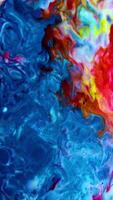 Vertical Vivid Colored Fluid Art Movement Background Footage video