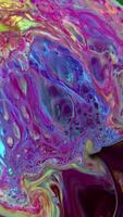 Vertical Vivid Colored Fluid Art Movement Background Footage video