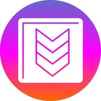 Down Chevron Glyph Gradient Circle Icon vector