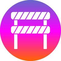 Road Block Glyph Gradient Circle Icon vector