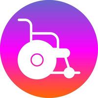 Wheelchair Glyph Gradient Circle Icon vector