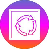 Roundabout Glyph Gradient Circle Icon vector