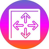 Maximize Glyph Gradient Circle Icon vector