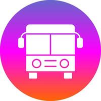 Bus Glyph Gradient Circle Icon vector