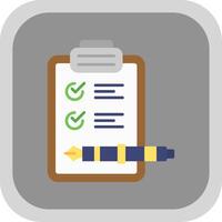 Check list Flat Round Corner Icon vector