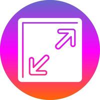 Resize Glyph Gradient Circle Icon vector