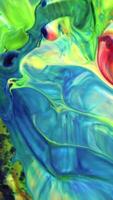 Vertical Vivid Colored Fluid Art Movement Background Footage video