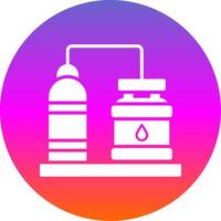 Oil Refinery Glyph Gradient Circle Icon vector