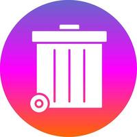 Refuse Glyph Gradient Circle Icon vector